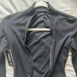 Tna butter limit zip up Aritzia black athletic top